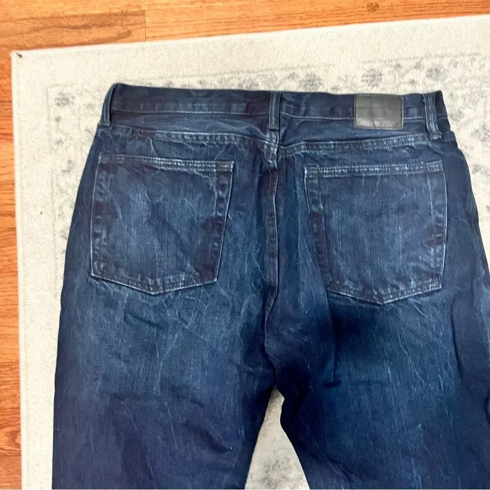 Gap Jeans Straight Dark Blue Black (Knox) Size 34 x 30